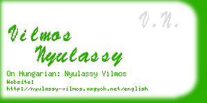 vilmos nyulassy business card